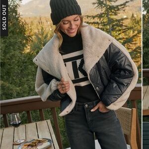 NWOT VICI Wynnona Shearling Trim Quilted Coat